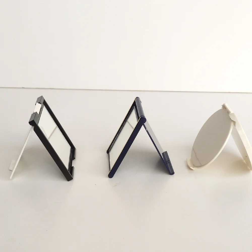 Vintage Estee Lauder Compact Standing Travel or Purse Mirrors - Rectangle Circle